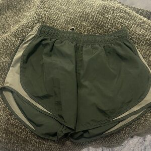 Dark Green Athletic Shorts